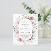 Rosa Rose und Eukalyptus Floral Wedding (Stehend Vorderseite)