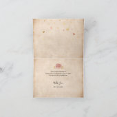 Rosa Rose und Gold Wasserfarbe geflochten Dankeskarte (Innenseite)