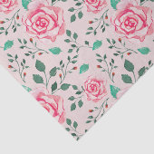 Rosa Rose und Grünflächen | Rosa Seidenpapier (Ausschnitt)