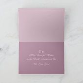 Rosa Rose und Herz Muttertagskarte Karte (Innenseite)