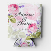 Rosa Rose und Lavendel Personalisiert kalt Dosenkühler (Vorderseite)