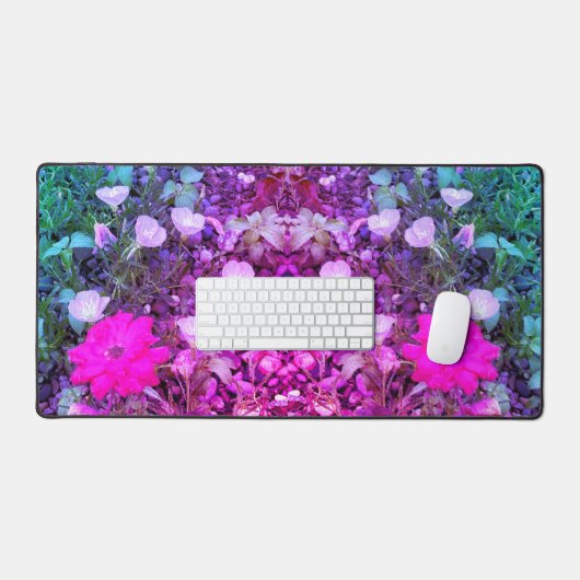 Rosa Rose und Primaten Schreibtischmatte (Tastatur & Maus)