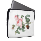 Rosa Rose und Schmetterling Laptopschutzhülle (Vorne Rechts)