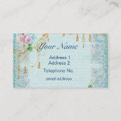 Rosa Rose und Tassels Visitenkarte (Rückseite)