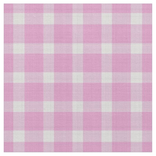 Rosa Rose und weiß karierte Gingham-Karo Stoff (Nahaufnahme)