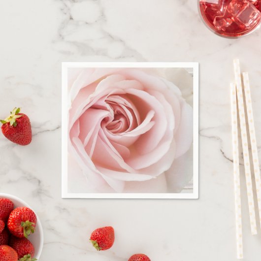 Rosa Rose und Weißholz Shabby Chic Brautparty Serviette (Beispiel)