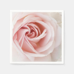 Rosa Rose und Weißholz Shabby Chic Brautparty Serviette