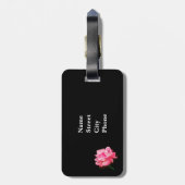 Rosa Rose und Zickzack Gepäck-Umbau Gepäckanhänger (Rückseite vertikal)