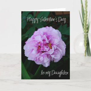 Rosa Rose Valentine für meine Tochter Feiertagskarte