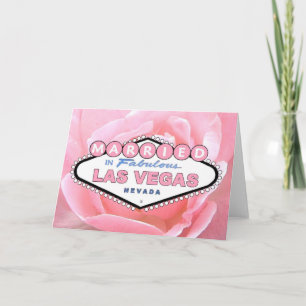 Rosa Rose VERHEIRATET in Las Vegas Card Karte