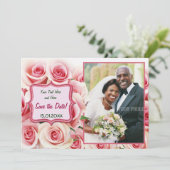 Rosa Rose - Verlängerung Einladung (Stehend Vorderseite)