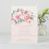 Rosa Rose Verlobung Piora Einladung (Stehend Vorderseite)