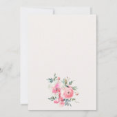 Rosa Rose Verlobung Piora Einladung (Rückseite)