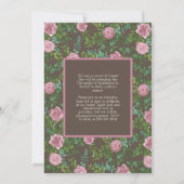 Rosa Rose Vintag Brown Abschluss Ankündigung (Rückseite)