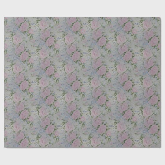 Rosa Rose Vintag Geschenkpapier (Flach)