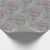 Rosa Rose Vintag Geschenkpapier (Ecke)