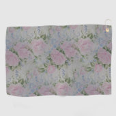 Rosa Rose Vintag Golfhandtuch (Horizontal)