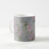 Rosa Rose Vintag Kaffeetasse (Vorderseite Links)