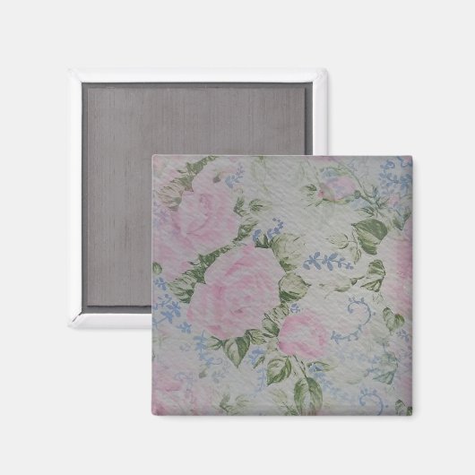 Rosa Rose Vintag Magnet (Vorderseite/Rückseite)