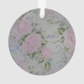 Rosa Rose Vintag Ornament (Rückseite)