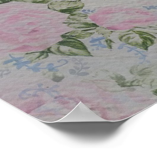 Rosa Rose Vintag Poster (Ecke)