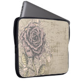 Rosa Rose Vintag Retro Grunge Floral Laptopschutzhülle (Vorne Rechts)