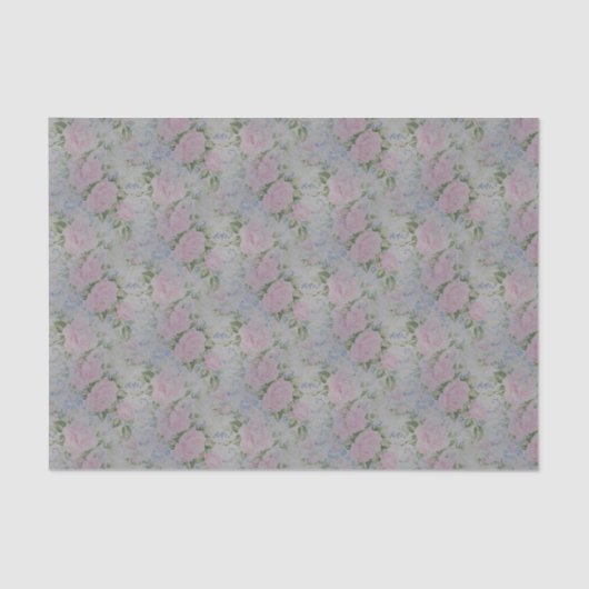 Rosa Rose Vintag Seidenpapier (Vorderseite)