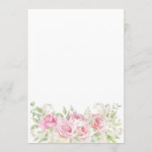 Rosa Rose Vintage Wedding Einladung (Rückseite)