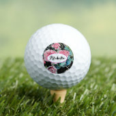 Rosa Rose Vintager Shabby Schlüsselring Golfball (Insitu T-Shirt)