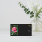 rosa Rose Visitenkarte (Stehend Vorderseite)