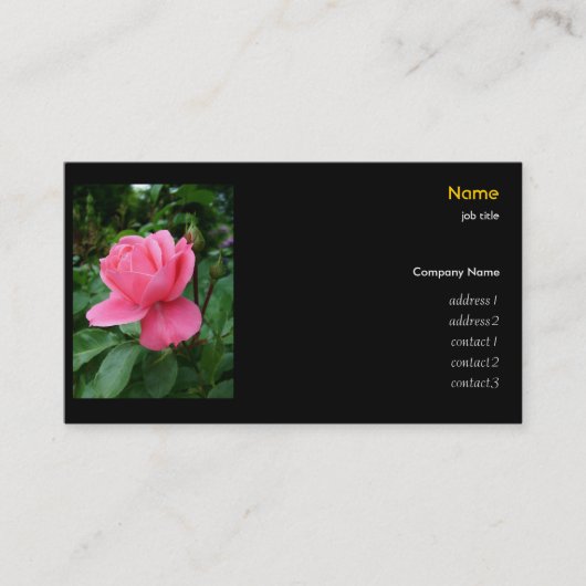 rosa Rose Visitenkarte (Vorderseite)