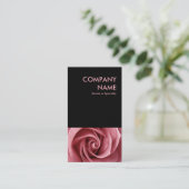rosa Rose Visitenkarte (Stehend Vorderseite)