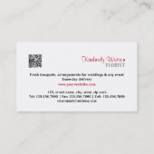 Rosa Rose Visitenkarte (Rückseite)