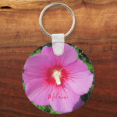 Rosa Rose von Sharon Waterdropp Petals Name Schlüsselanhänger (Vorderseite)