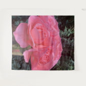 Rosa Rose Wandteppich (Vorderseite (Horizontal))