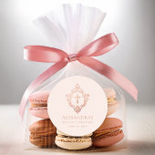 Rosa Rose Wappen Girl del Malcantone Runder Aufkleber