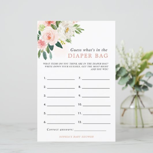 Rosa Rose, was im Windelbeutel-Duschspiel ist (Stehend Vorderseite)