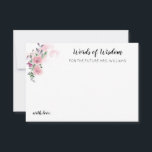 Rosa Rose Wasserfarbe Brautparty Beratung Mitteilungskarte<br><div class="desc">Personalisierte elegante Rosa Rose Aquarellfarben</div>