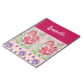 Rosa Rose Wasserfarbe individuell einstellbar Notizblock (Linke Seite)