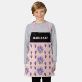 Rosa Rose Wasserfarbe Kindermädchen Schürze (Getragen)