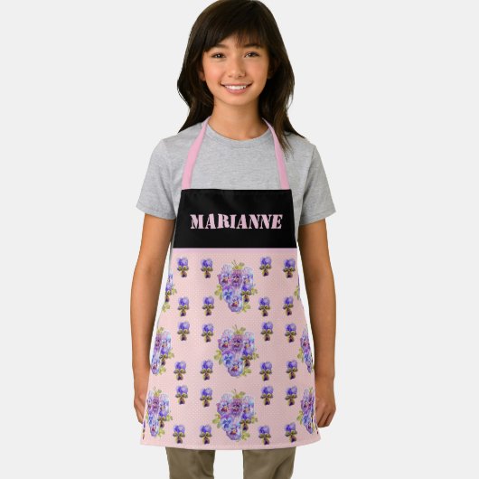 Rosa Rose Wasserfarbe Kindermädchen Schürze (Insitu)