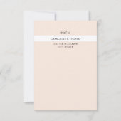 Rosa Rose Wasserfarben Handgemalt RSVP Karte (Rückseite)