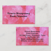 Rosa Rose Watercolor Business Card Visitenkarte (Vorne/Hinten)