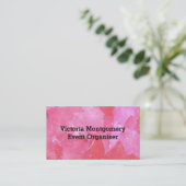 Rosa Rose Watercolor Business Card Visitenkarte (Stehend Vorderseite)