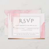 Rosa Rose Watercolor UAWG RSVP Karte (Vorne/Hinten)