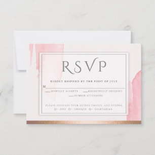 Rosa Rose Watercolor UAWG RSVP Karte