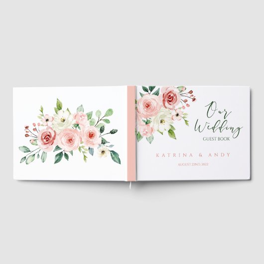 Rosa Rose Wedding Gästebuch (Voll)