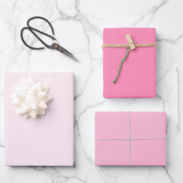 Rosa Rose Weichweich weißes Pastellfarben Geschenkpapier Set