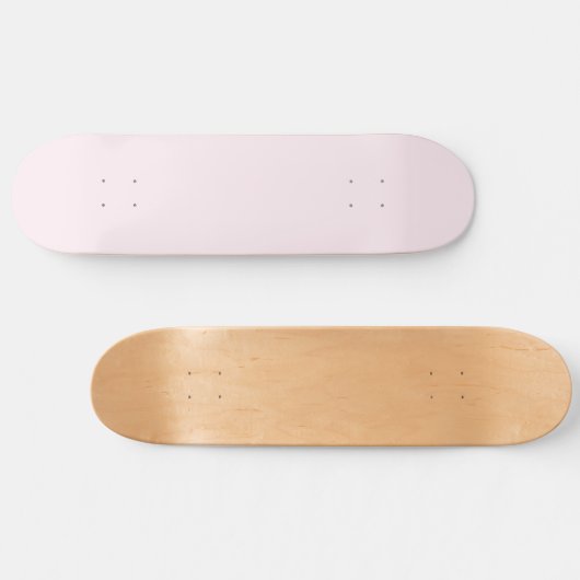 Rosa Rose Weichweich weißes Pastellfarben Skateboard (Horizontal)