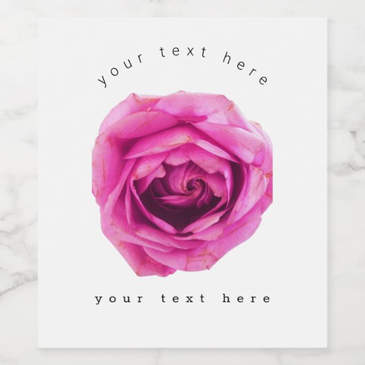 Rosa Rose Weinetikett (Einzelnes Label)